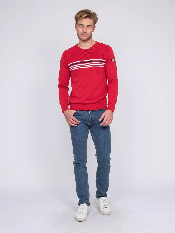 Pull fin col rond coton ACTION