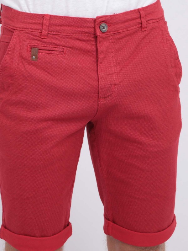 Bermuda chino BODELTA - Rouge