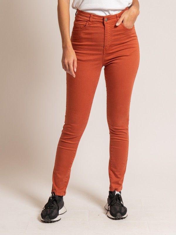 Pantalon slim EDITH - Rouge...