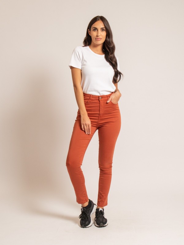 Pantalon slim EDITH - Rouge...