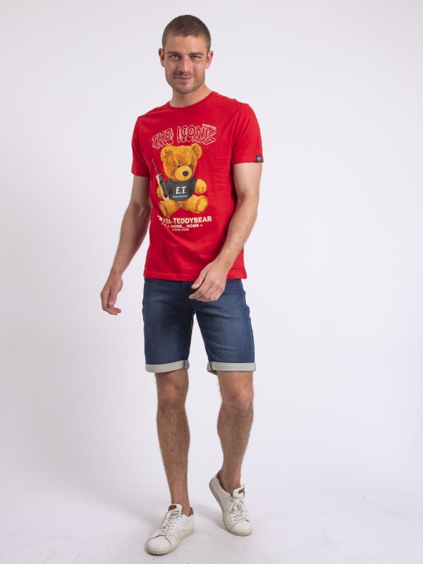 T-shirt col rond pur coton...