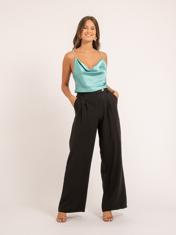 Pantalon large ELIRESS - Noir