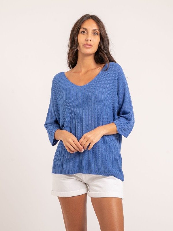 Pull fin KARTELIA - Bleu