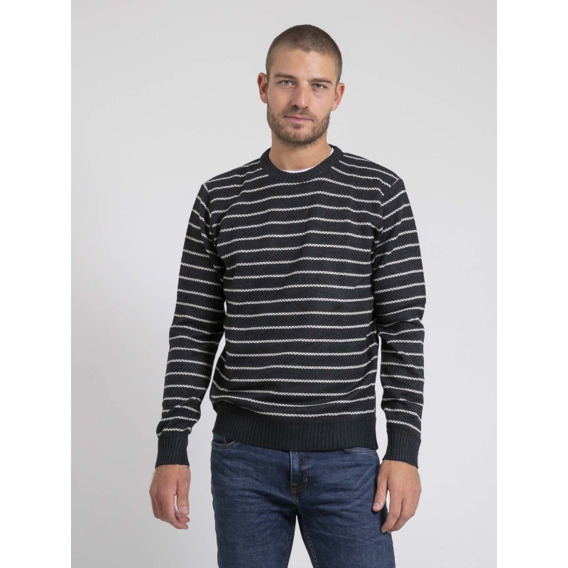 Pull col rond rayures LIMUTIL