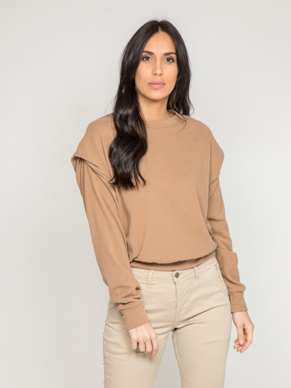 Pull col rond YAHOU - Beige