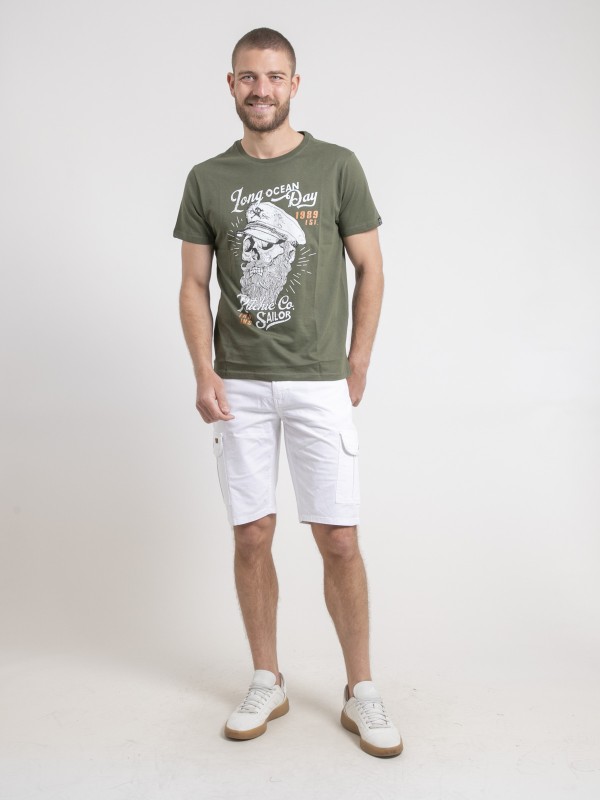 T-shirt col rond pur coton...