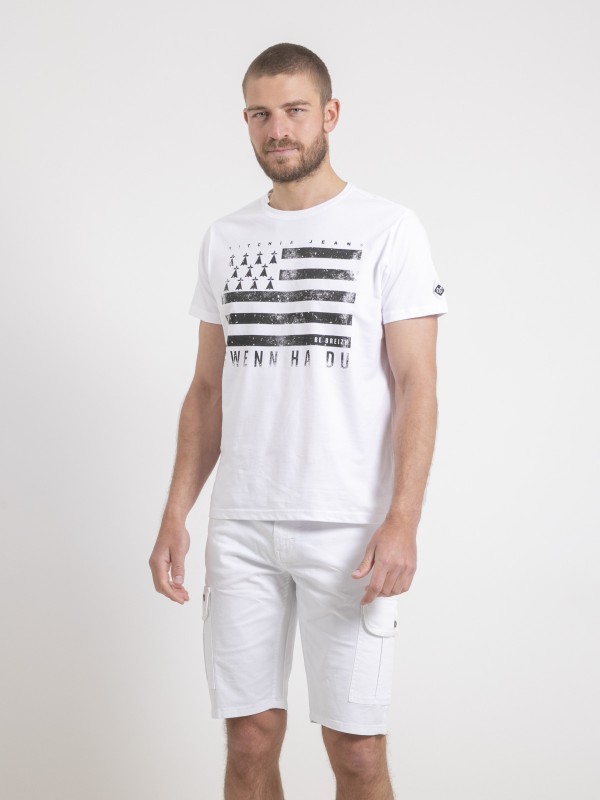 T-shirt col rond pur coton...