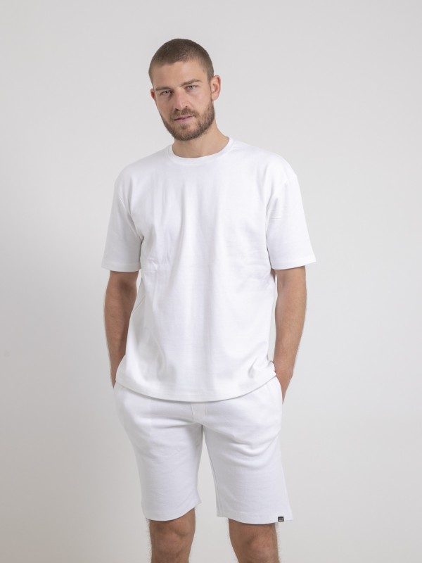 T-shirt col rond oversize...