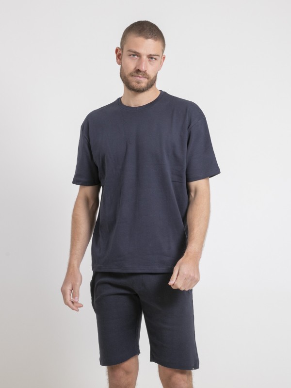 T-shirt col rond oversize...