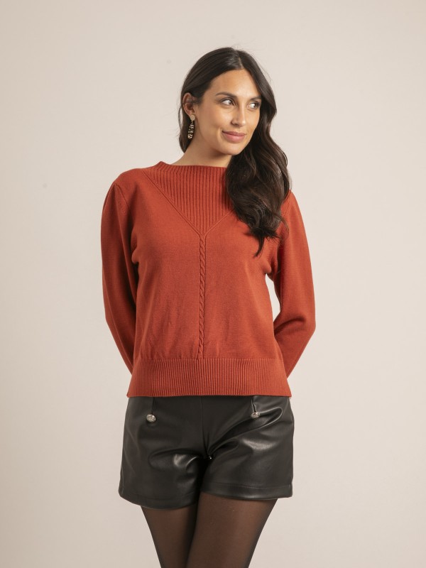 Pull maille KAORI - Rouge...