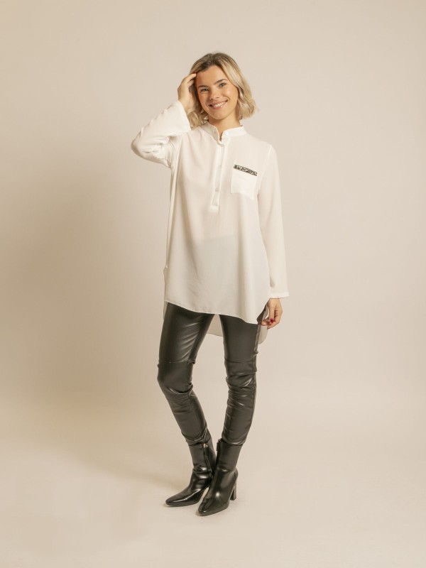 Blouse longue OCELLINA - Blanc