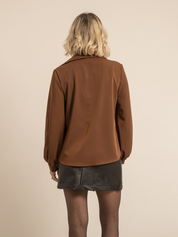 Blouse col V OLONIE - Camel