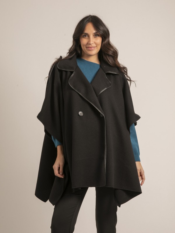 Manteau cape UBERTA - Noir