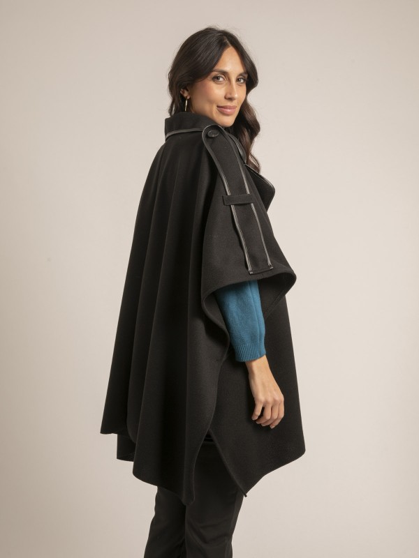 Manteau cape UBERTA - Noir