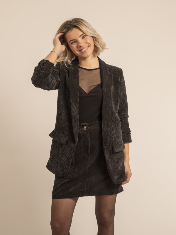 Blazer velours UDEXIE - Noir