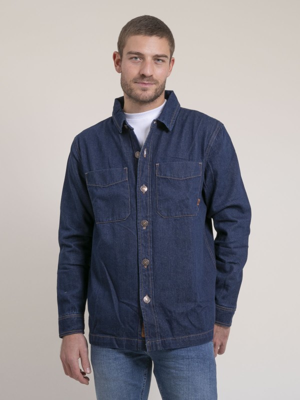 Surchemise pur coton denim...