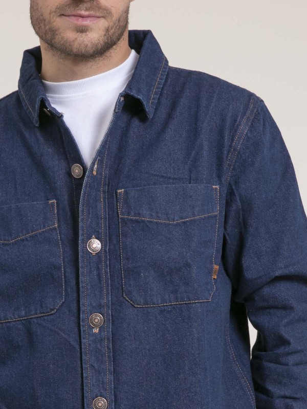 Surchemise pur coton denim...